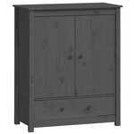 vidaXL Buffet Gris 83x41 5x100 cm Bois massif de pin