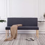 vidaXL Banc 139 5 cm Gris foncé Polyester