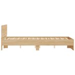 vidaXL Cadre de lit avec tête de lit et LED chêne sonoma 135x190 cm