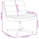 vidaXL Chaise tournante Chocolat Simili cuir Moyenne Ergonomique