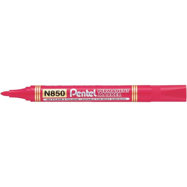 Marqueur permanent Pentel PERMANENT MARKER Pointe conique  Rouge x 12 PENTEL