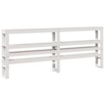 vidaXL Tête de lit avec étagères blanc 180 cm bois massif de pin