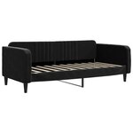 vidaXL Lit de jour avec gigogne et tiroirs noir 90x190 cm velours