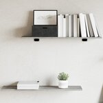 vidaXL Panneaux de bibliothèque 4 Pièces Gris béton 80x20x1 5cm Aggloméré