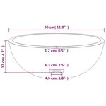 vidaXL Lavabo Verre trempé 30x12 cm Blanc
