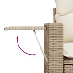 vidaXL Salon de jardin 11 Pièces avec coussins beige résine tressée