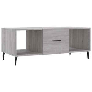 vidaXL Table basse sonoma gris 102x50x40 cm bois d'ingénierie