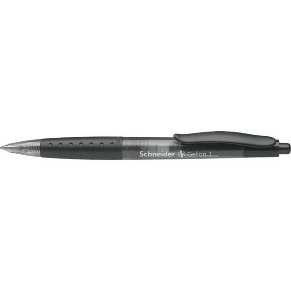 Stylo à bille gel gelion 1 noir 04 mm x 10 schneider
