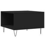 vidaXL Table basse noir 55x55x36 5 cm bois d'ingénierie