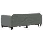 vidaXL Lit de jour avec lit gigogne gris foncé 90x200 cm tissu