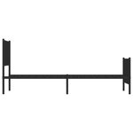 vidaXL Cadre de lit métal sans matelas avec pied de lit noir 90x190 cm