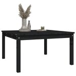 vidaXL Table de jardin noir 82 5x82 5x45 cm bois massif de pin