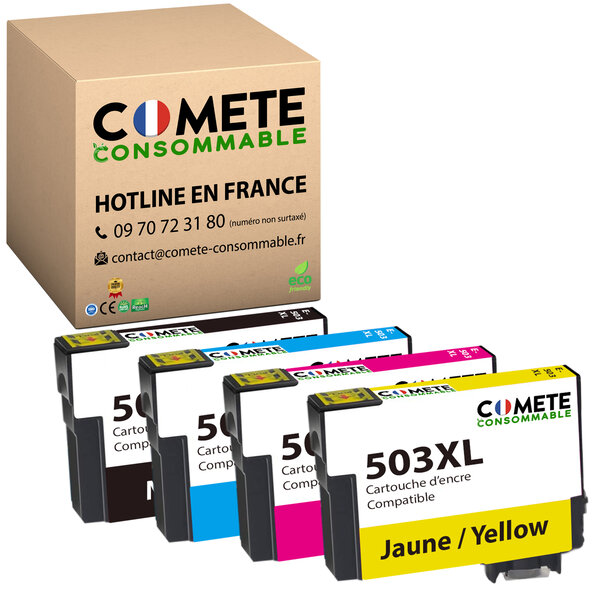503XL - 4 cartouches compatibles pour Epson 503 XL - COMETE