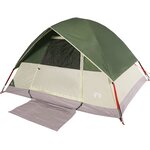 vidaXL Tente de camping à dôme 3 personne vert imperméable