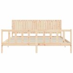 vidaXL Cadre de lit avec tête de lit 200x200 cm bois massif