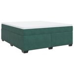 vidaXL Sommier à lattes de lit et matelas Vert foncé 180x200cm Velours