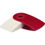 Gomme en plastique 'Sleeve mini' pivotante rouge ou bleu FABER-CASTELL