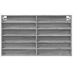 vidaXL Armoire à vitrine sonoma gris 100x8 5x58 cm bois d'ingénierie