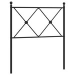 vidaXL Tête de lit métal noir 75 cm