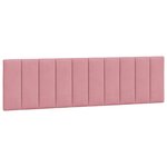 vidaXL Coussin de tête de lit rose 180 cm velours