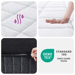 vidaXL Matelas à ressorts ensachés dureté moyenne 90x200 cm