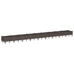 vidaXL Jardinière avec piquets marron 362 5x42 5x28 5 cm PP