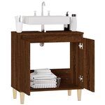 vidaXL Meuble d'évier chêne marron 58x33x60 cm bois d'ingénierie