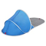vidaXL Tente de plage bleu azuré escamotable imperméable