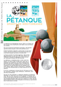 Document philatélique - Euromed - La pétanque - Sports de Méditerranée