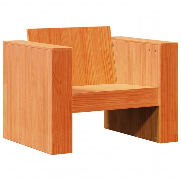 vidaXL Canapé de jardin cire marron 79x60x62 cm bois de pin massif