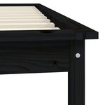 vidaXL Cadre de lit noir 75x190 cm petit simple bois massif de pin