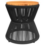 vidaXL Table basse avec base en fil de fer noir bois d'acacia massif