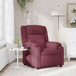 vidaXL Fauteuil inclinable Rouge bordeaux Tissu