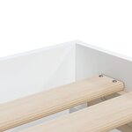 vidaXL Cadre de lit avec tiroirs blanc 90x200 cm bois d'ingénierie