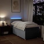 vidaXL Sommier à lattes de lit avec matelas gris clair 80x200 cm tissu