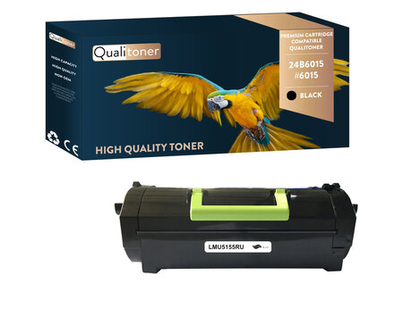 Qualitoner x1 toner 24b6015 #6015 noir compatible pour lexmark