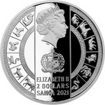 Pièce de monnaie en Argent 2 Dollars g 31.1 (1 oz) Millésime 2021 Crystal Coin OX
