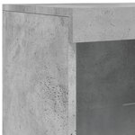 vidaXL Buffets avec lumières LED 3 Pièces gris béton bois d'ingénierie