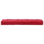 vidaXL Coussin de plancher de palette Coton 120x40x7 cm Bordeaux