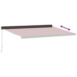 vidaXL Auvent manuel rétractable bordeaux 400x300 cm