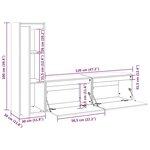 vidaXL Meubles TV 3 Pièces Blanc Bois massif de pin