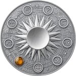 Pièce de monnaie en Argent 10 Cedis g 62.2 (2 oz) Millésime 2025 Solar System MOON