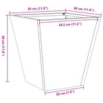 vidaXL Jardinière 30x30x30 cm acier inoxydable