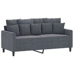 vidaXL Ensemble de canapés 2 Pièces avec coussins Gris foncé Velours