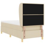 vidaXL Box Spring lit avec Matelas Crème 90x200 cm