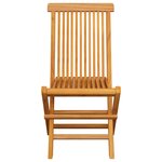 vidaXL Chaises de jardin avec coussins beige 6 Pièces Bois de teck massif