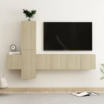 vidaXL Ensemble de meubles TV 5 Pièces Chêne sonoma Bois d'ingénierie