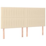 vidaXL Sommier à lattes de lit avec matelas Crème 160x200 cm Tissu
