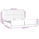vidaXL Cadre de lit avec tête de lit Rose 200x200 cm Velours