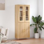 vidaXL Buffet haut Chêne sonoma 69 5x34x180 cm Bois d'ingénierie
